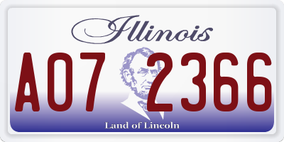 IL license plate A072366