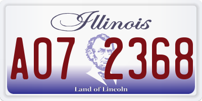 IL license plate A072368