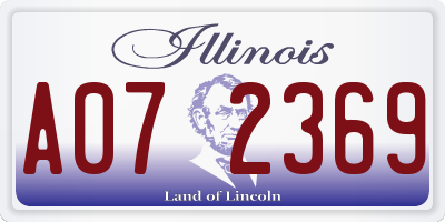 IL license plate A072369