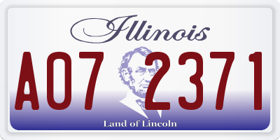IL license plate A072371