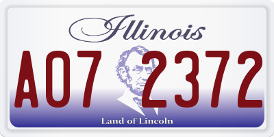 IL license plate A072372