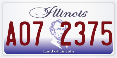 IL license plate A072375