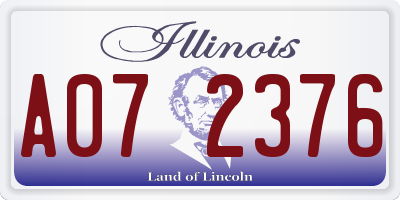IL license plate A072376
