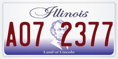 IL license plate A072377