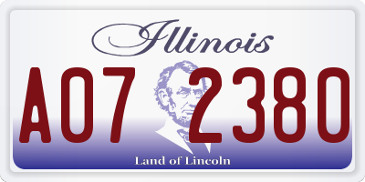 IL license plate A072380