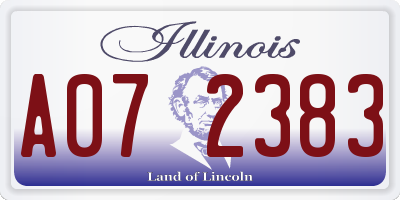 IL license plate A072383