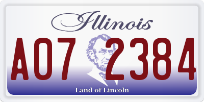 IL license plate A072384
