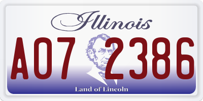 IL license plate A072386