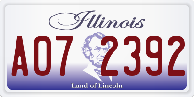 IL license plate A072392