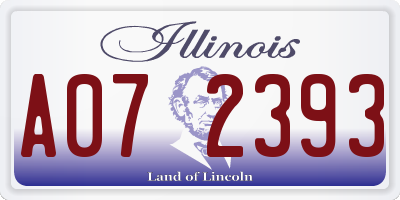IL license plate A072393