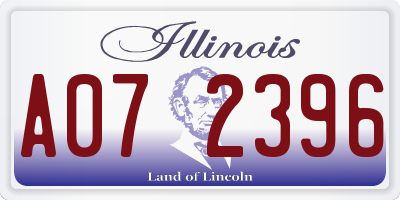 IL license plate A072396