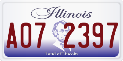 IL license plate A072397