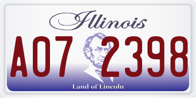 IL license plate A072398