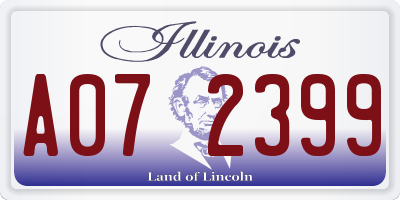 IL license plate A072399