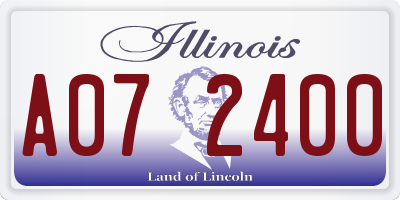 IL license plate A072400