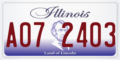 IL license plate A072403