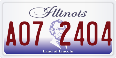 IL license plate A072404