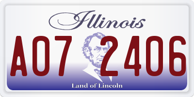 IL license plate A072406