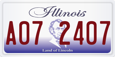 IL license plate A072407