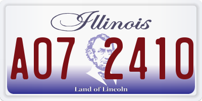 IL license plate A072410