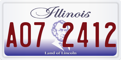 IL license plate A072412