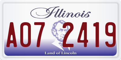 IL license plate A072419
