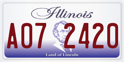 IL license plate A072420