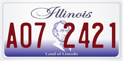 IL license plate A072421