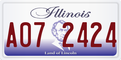IL license plate A072424