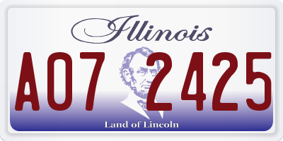 IL license plate A072425
