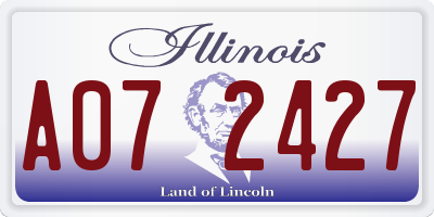 IL license plate A072427
