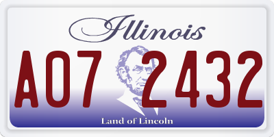 IL license plate A072432