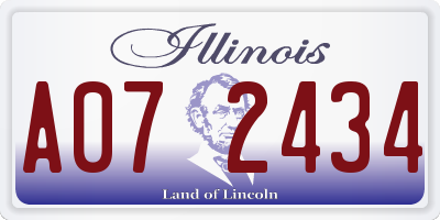IL license plate A072434