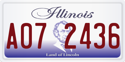 IL license plate A072436