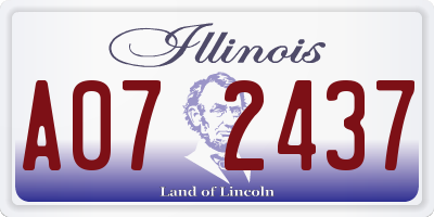 IL license plate A072437