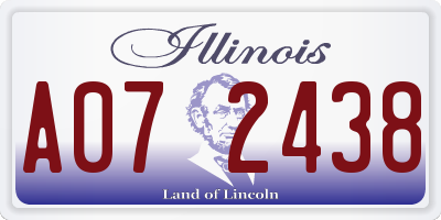 IL license plate A072438