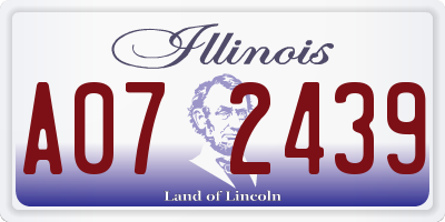 IL license plate A072439