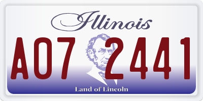IL license plate A072441