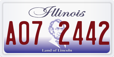 IL license plate A072442