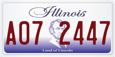 IL license plate A072447