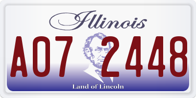 IL license plate A072448