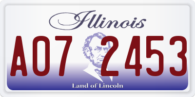 IL license plate A072453