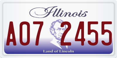 IL license plate A072455
