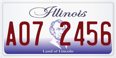 IL license plate A072456