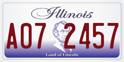 IL license plate A072457