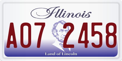 IL license plate A072458