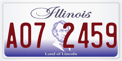 IL license plate A072459