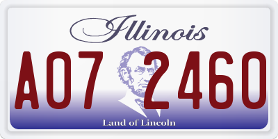IL license plate A072460