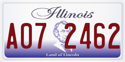 IL license plate A072462