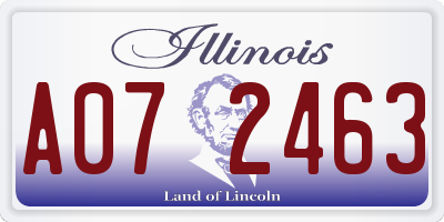 IL license plate A072463